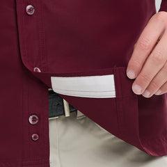 Maroon Explorer Shirt | Long Sleeve-GameGuard - lens cleaner for sun glasses