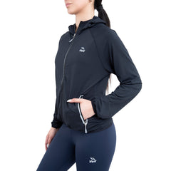 Chaqueta deportiva UV para mujer negra