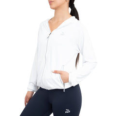 Chaqueta deportiva UV para mujer blanca