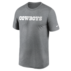 Playera Nike Dallas Cowboys  Wordmark Essential Gris Jaspeado