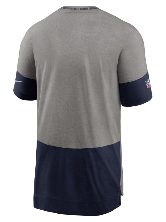 Playera Nike Dallas Cowboys  Sideline Coach Performance Gris con Marino