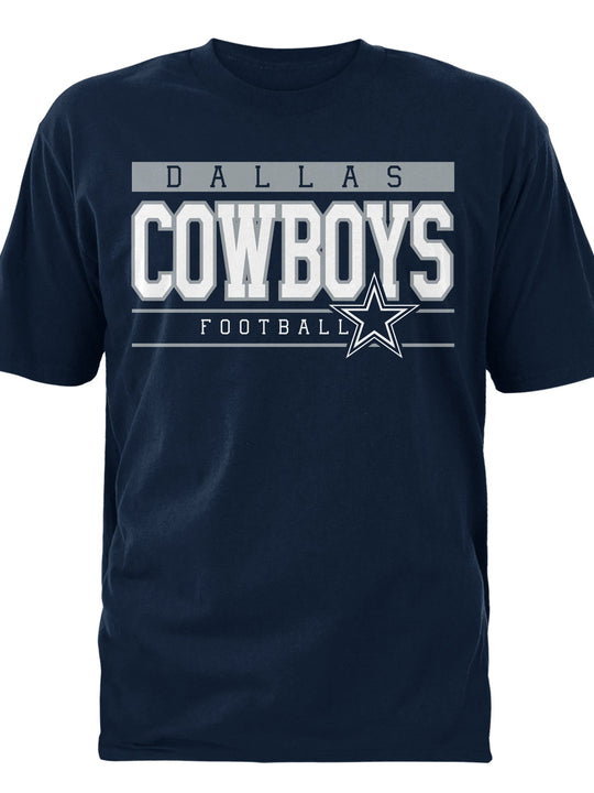 Playera   Azul Dallas Cowboys para Hombre "Football Graphic"