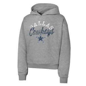 Sudadera Juvenil Dallas Cowboys Gráfica Vintage  Gris Jaspeado