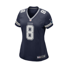 Jersey NFL Dallas Cowboys Troy Aikman #8 Nike Game - Color Azul Marino para Mujer
