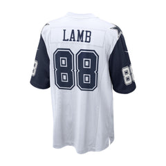 Jersey NFL Dallas Cowboys CeeDee Lamb #88 Nike Alternate Throwback  Color Blanco y Azul Marino para Hombre