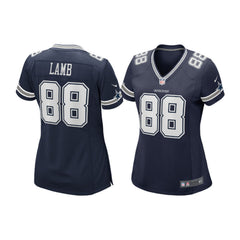 Jersey NFL Dallas Cowboys CeeDee Lamb #88 Nike Game  Color Azul Marino para Mujer
