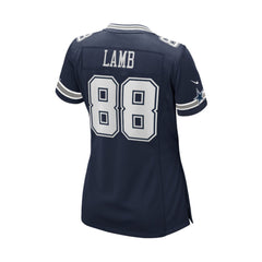 Jersey NFL Dallas Cowboys CeeDee Lamb #88 Nike Game  Color Azul Marino para Mujer