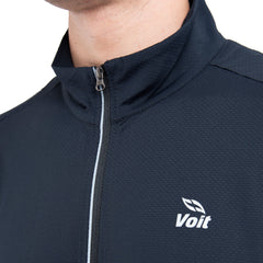 Chaqueta tejida para hombre sin capucha negra