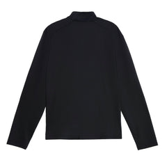 Chaqueta tejida para hombre sin capucha negra