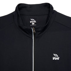 Chaqueta tejida para hombre sin capucha negra