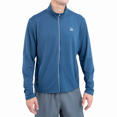 Chaqueta tejida para hombre sin capucha azul marino