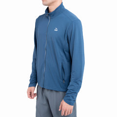 Chaqueta tejida para hombre sin capucha azul marino