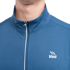 Chaqueta tejida para hombre sin capucha azul marino
