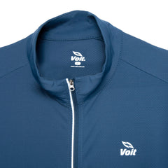 Chaqueta tejida para hombre sin capucha azul marino