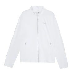 Chaqueta tejida para hombre sin capucha blanca
