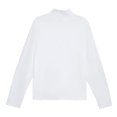 Chaqueta tejida para hombre sin capucha blanca