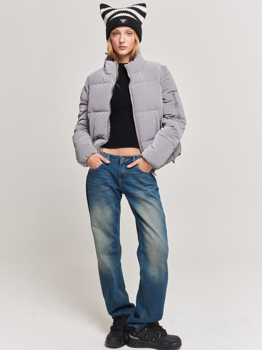 CHAMARRA DESMONTABLE TERRY  GRIS