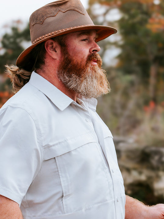 Glacier Explorer Shirt-GameGuard - man going fishing wearing lightweight shirt
