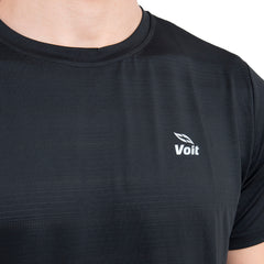 Playera Deportiva Voit Negra  Running Hombre