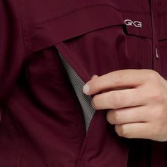 Maroon Explorer Shirt-GameGuard- ventilation to make the shirt cooler