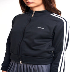 CAMPERA 47 STREET SPORTY NEGRA CON RAYAS
