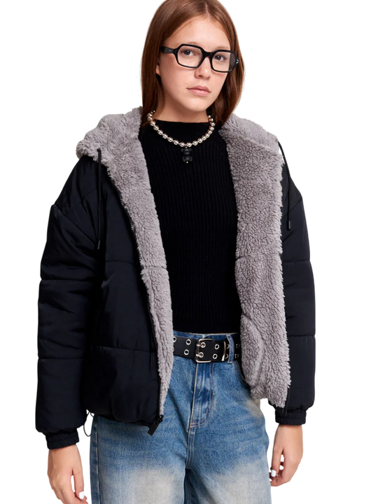 Chamarra doble vista  Lazy reversible Gris