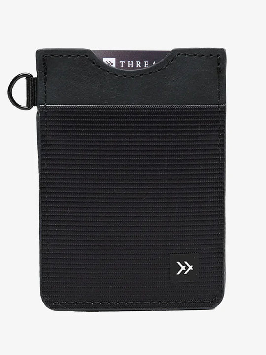 Black - Vertical Leather Wallet
