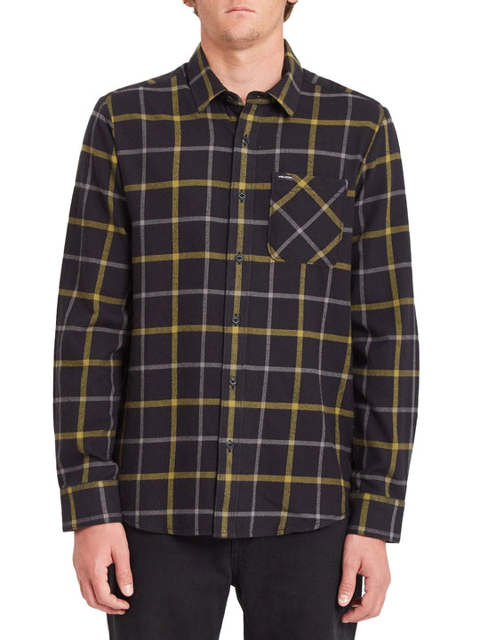 CAMISA CADEN PLAID LS / BLACK / BLK
