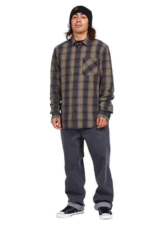 CAMISA HEAVY TWILLS FLANNEL LS - KHA - VOLCOM